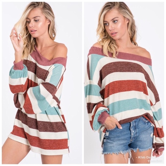 LIGHTWEIGHT STRIPED SWEATER - Picture 5 of 6